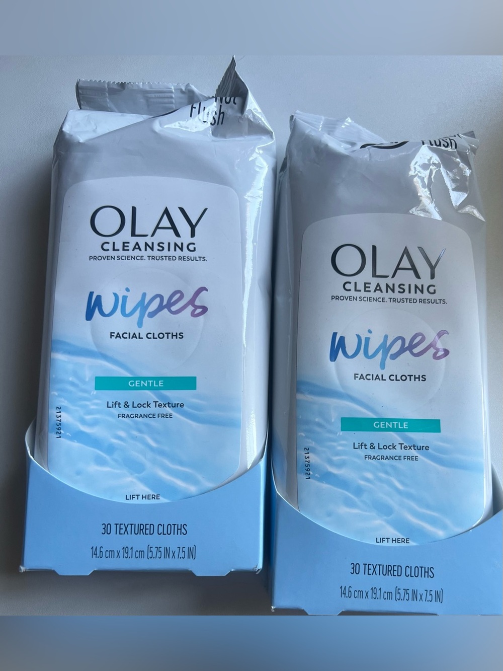 Olay Textured Lift & Lock Makeup Removing Facial Wipes X’s 2 Packs With 30 Each!